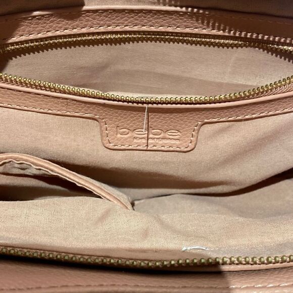 Bebe Women's Tasseled Gold Hardware Handbag In Pink Size Medium - Picture 8 of 11
